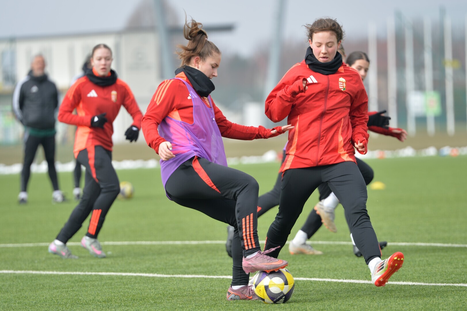 A szövetségi kapitány is megnézte a női utánpótlás-válogatottak játékosait Telkiben